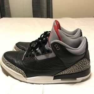Air Jordan 3 black cement size 13